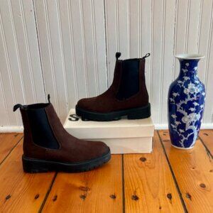 Women's Chelsea Brown Sincerely Jules Boots in Nubuck, Size 7